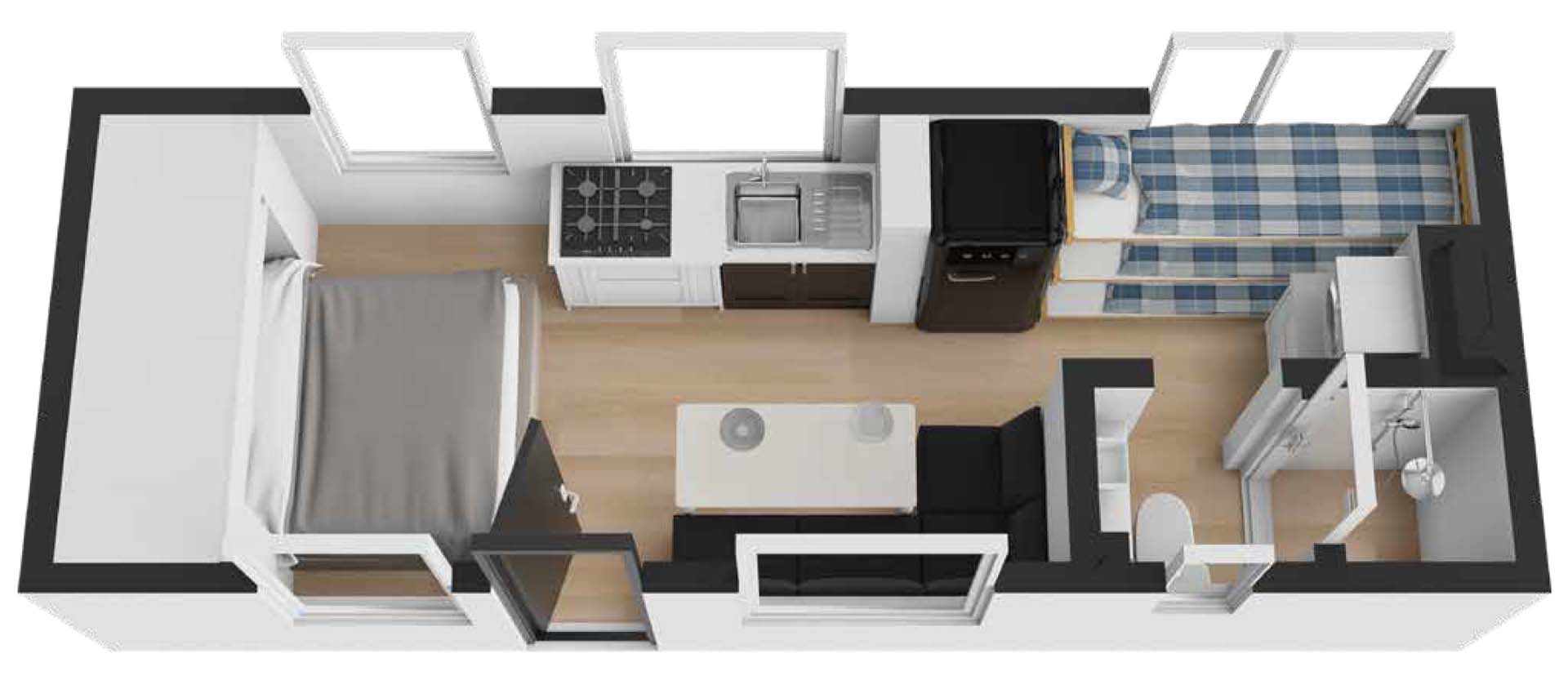 RO21BE-EMB Caravan Floorplan